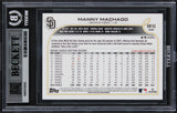 Padres Manny Machado Authentic Signed 2022 Topps Holiday #HW143 Card BAS Slabbed