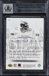 Ravens Ray Lewis Signed 2003 SP Authentic #57 Card Auto Graded 10! BAS Slabbed
