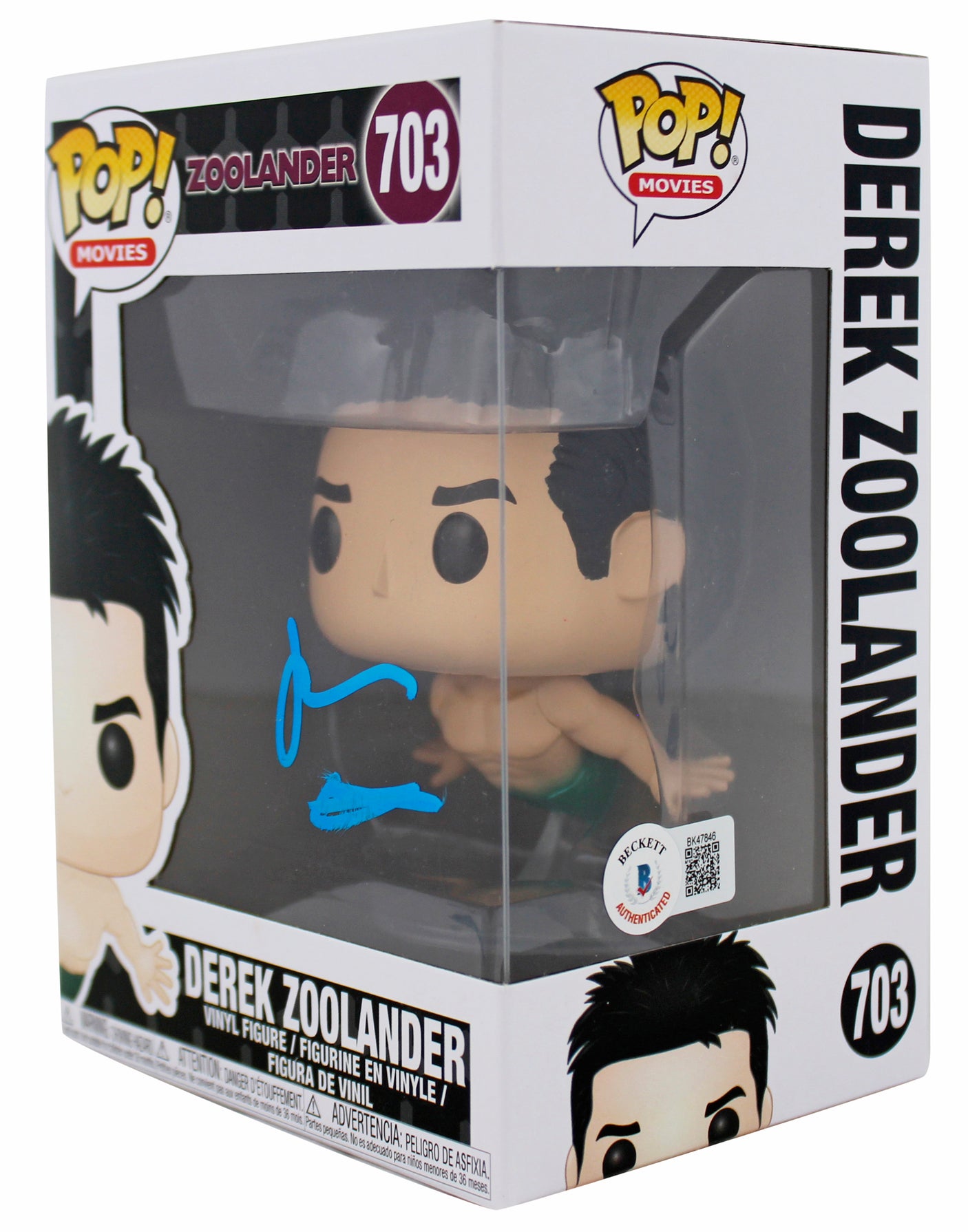 Ben Stiller Zoolander Signed #703 Funko Pop Vinyl Figure w/ Blue Signature BAS