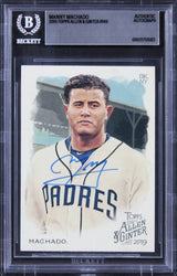 Padres Manny Machado Signed 2019 Topps Allen & Ginter #149 Card BAS Slabbed
