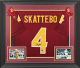 Arizona State Cameron Skattebo Signed Maroon Pro Style Framed Jersey BAS