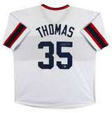 Frank Thomas Authentic Signed White Throwback Pro Style Jersey BAS Witnessed