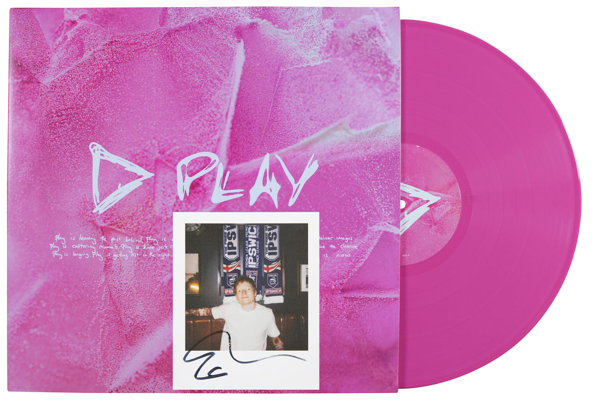 Ed Sheeran Authentic Signed Insert w/ Play Album Cover & Vinyl Autographed BAS