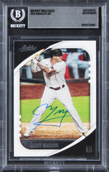 Padres Manny Machado Authentic 2021 Absolute #17 Card Autographed BAS Slabbed