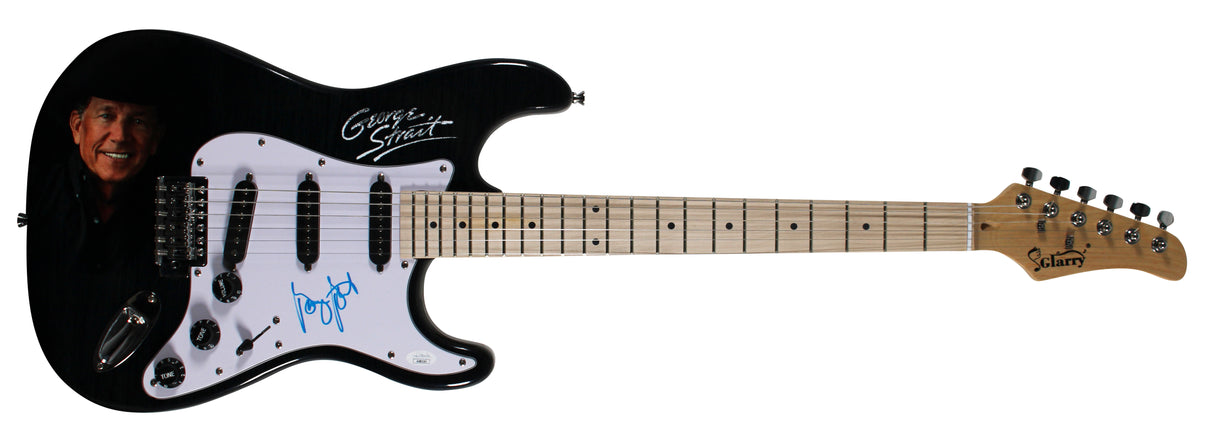 George Strait Authentic Signed Glarry Black Electric Guitar JSA #AK83191