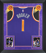 Suns Devin Booker Authentic Signed Purple Framed Jersey PSA/DNA #AJ73715