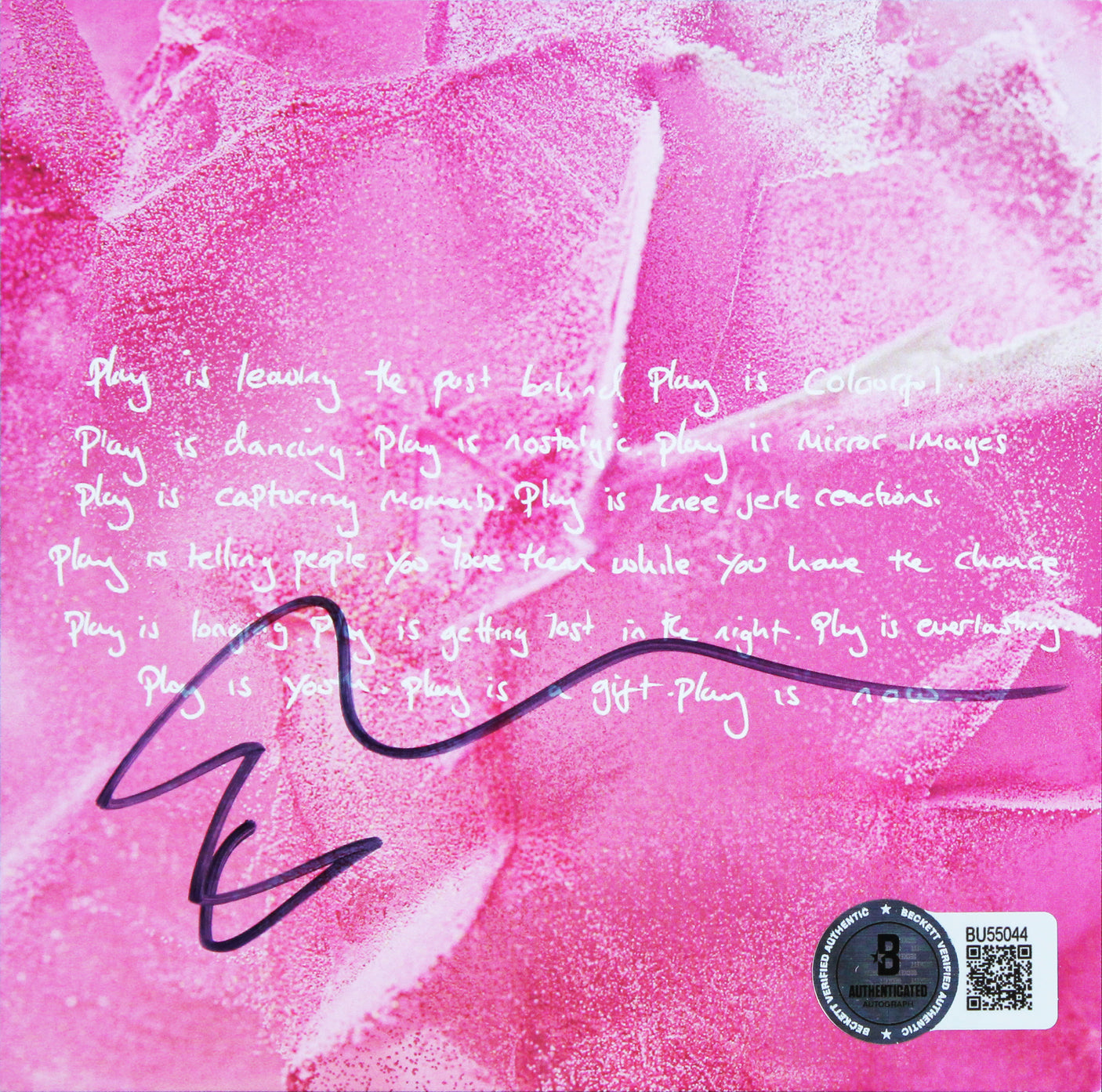 Ed Sheeran Authentic Signed Play Cd Insert W/ Disk Autographed BAS