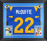 Trent McDuffie Authentic Signed Blue Pro Style Framed Jersey JSA Witness