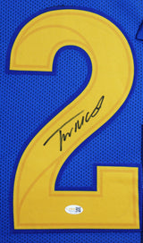 Trent McDuffie Authentic Signed Blue Pro Style Framed Jersey JSA Witness
