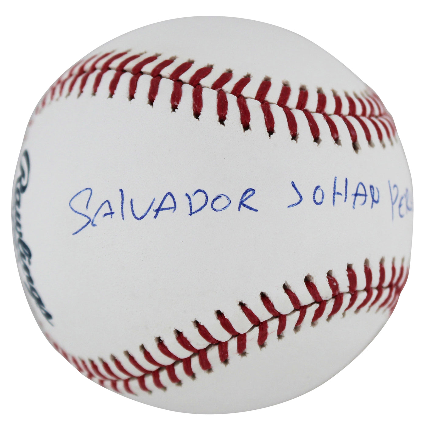 Royals Salvador Johan Perez DIaz Full Name Signed Oml Baseball w/ Case BAS Wit