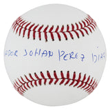 Royals Salvador Johan Perez DIaz Full Name Signed Oml Baseball w/ Case BAS Wit