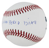 Royals Salvador Johan Perez DIaz Full Name Signed Oml Baseball w/ Case BAS Wit