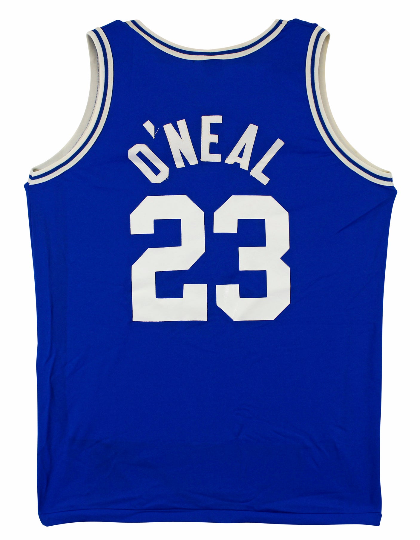 Shaquille O'Neal Game Worn Blue 1989 High School ASG Jersey SIA Photomatched