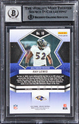 Ravens Ray Lewis Signed 2022 Panini Mosaic Camo Pink #19 Card Auto 10! BAS Slab