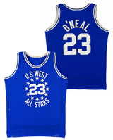 Shaquille O'Neal Game Worn Blue 1989 High School ASG Jersey SIA Photomatched