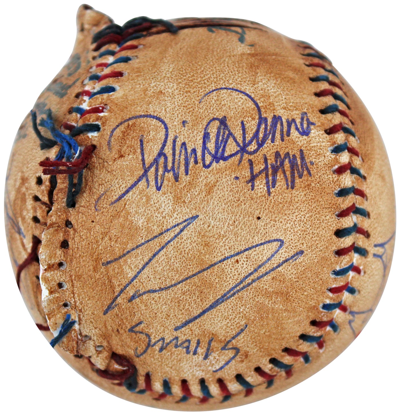 Sandlot (8) Guiry, Leopardi, Renna +5 Signed Chewed Baseball w/ Case BAS