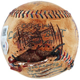 Sandlot (8) Guiry, Leopardi, Renna +5 Signed Chewed Baseball w/ Case BAS