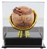 Sandlot (8) Guiry, Leopardi, Renna +5 Signed Chewed Baseball w/ Case BAS