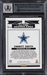 Emmitt Smith Signed 2019 Donruss AT Gridiron Kings #10 Card Auto 10! BAS Slabbed