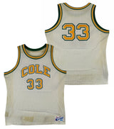 Shaquille O'Neal Game Used White 1987-89 Cole High School Champion Jersey SIA