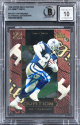 Cowboys Emmitt Smith Signed 1999 Upper Deck Ovation #16 Card Auto 10! BAS Slab