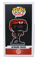 Bengals Ja'Marr Chase Authentic Signed #177 Funko Pop Vinyl Figure BAS Witnessed