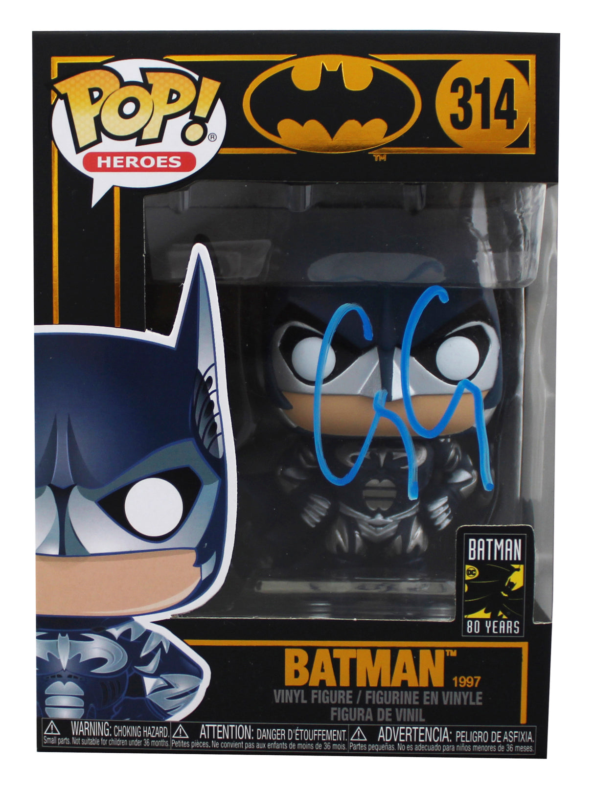 George Clooney Batman & Robin Signed Batman #314 Funko Pop Figure BAS #BQ48267