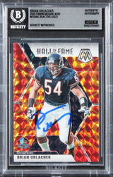 Bears Brian Urlacher Signed 2020 Panini Mosaic #282 Card Auto 10! BAS Slabbed