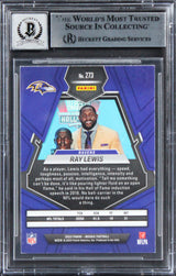 Ravens Ray Lewis Signed 2023 Panini Mosaic #273 Card Auto Graded 10! BAS Slabbed