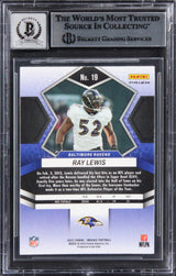 Ravens Ray Lewis Signed 2022 Panini Mosaic #19 Card Auto Graded 10! BAS Slabbed