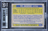 Royals Bo Jackson Signed 1987 Topps #170 Rookie Card Auto Grade 10! BAS Slabbed