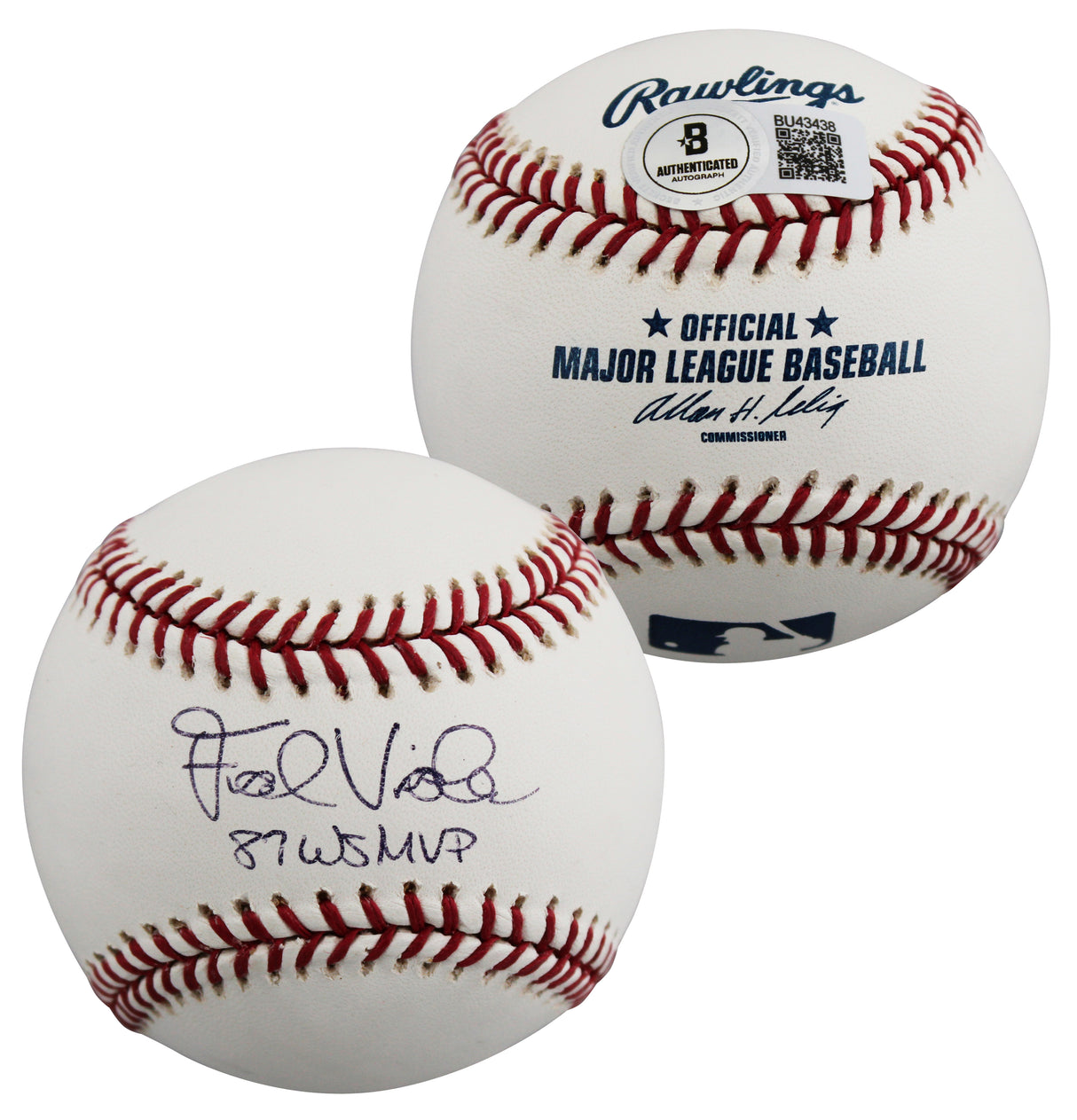Twins Frank Viola "87 WS MVP" Authentic Signed Selig OML Baseball BAS #BU43438