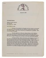 Shaquille O'Neal Authentic 1988 Agency Recruitment Presentation Binder Letter