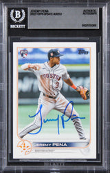 Astros Jeremy Pena Signed 2022 Topps Update #US253 Rookie Card BAS Slabbed
