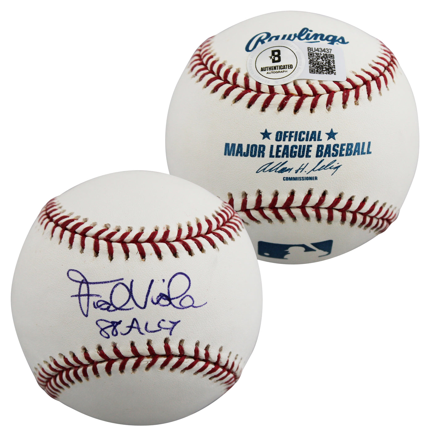 Twins Frank Viola "88 AL CY" Authentic Signed Selig OML Baseball BAS #BU43437