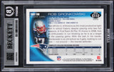 Patriots Rob Gronkowski Signed 2010 Topps Chrome #C112 RC Card Auto 10! BAS Slab