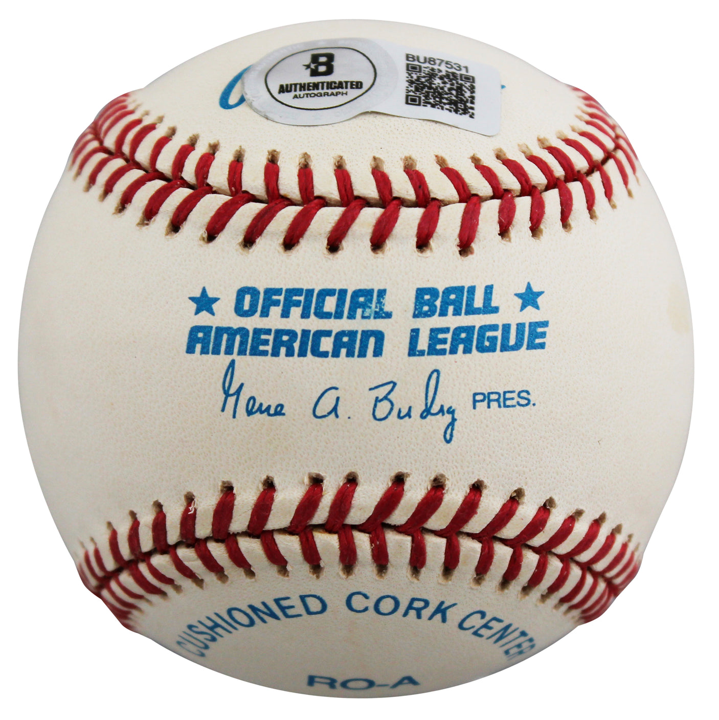 Athletics Jose Canseco "88 MVP" Signed Gene Budig OAL Baseball BAS #BU87531