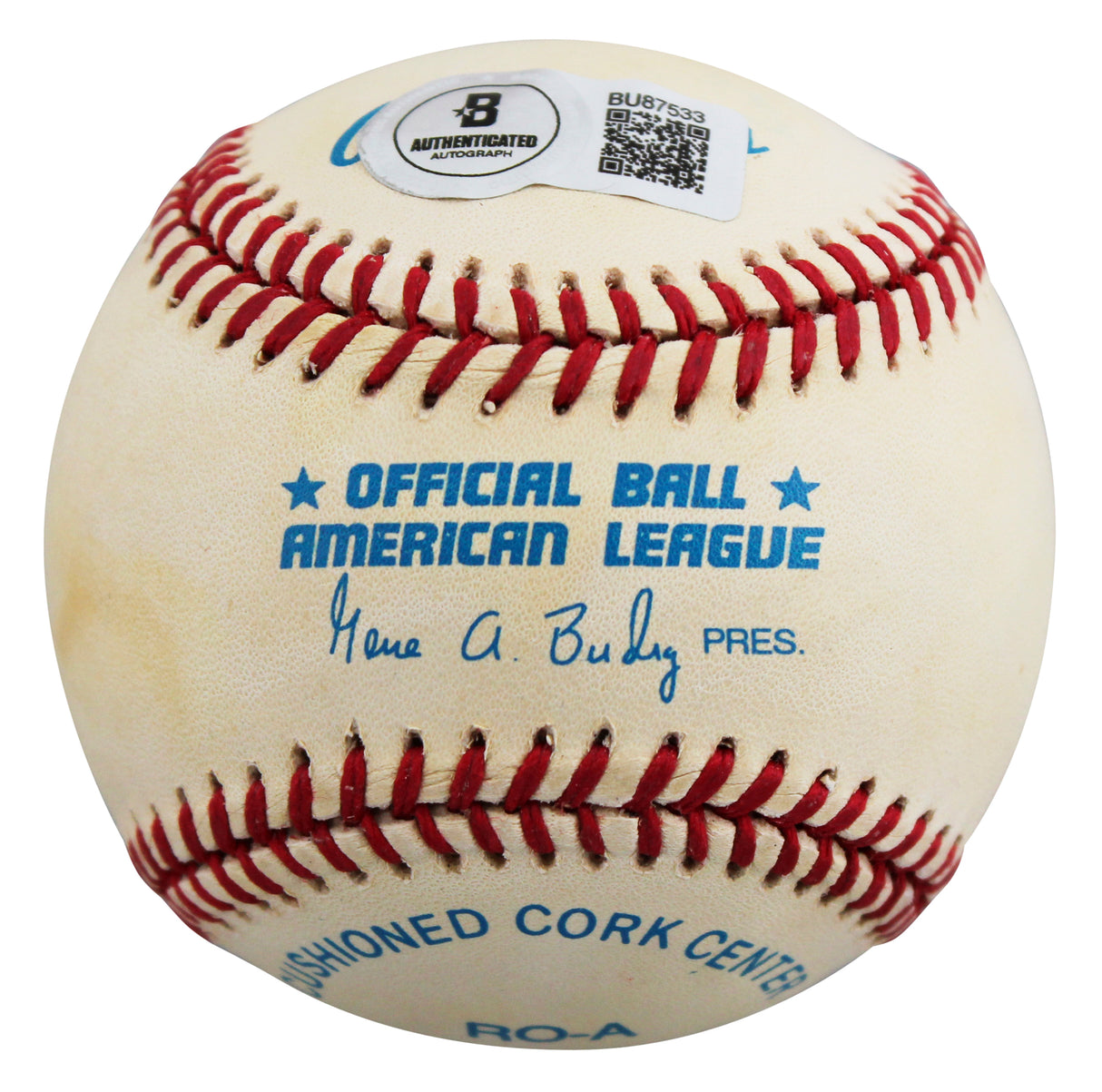 Athletics Jose Canseco "88 MVP" Signed Gene Budig OAL Baseball BAS #BU87533