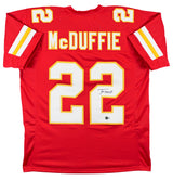 Trent McDuffie Authentic Signed Red Pro Style Jersey Autographed BAS Witnessed 2