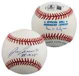 Athletics Jose Canseco "88 MVP" Signed Gene Budig OAL Baseball BAS #BU87532