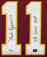 Mark Rypien "SB XXVI MVP" Signed Maroon Pro Style Jersey BAS Witnessed 2