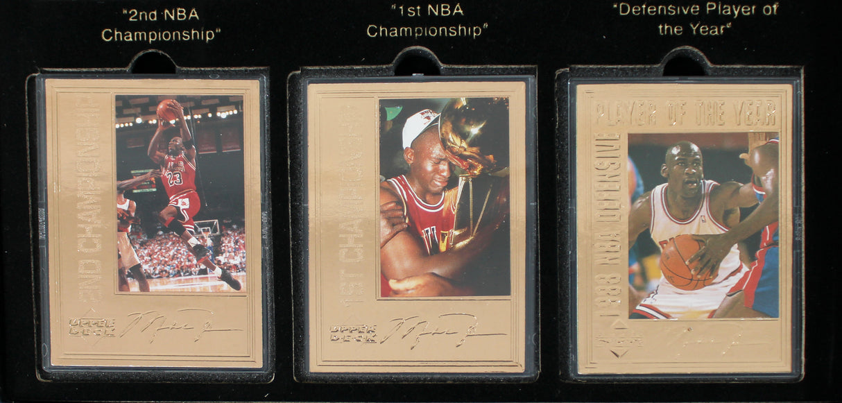 1996 Upper Deck Michael Jordan Career Collection 12 Card Set #d 10000 22 Kt Gold