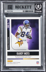 Vikings Randy Moss Signed 2025 Panini Silhouette #48 96/99 Card Auto 10 BAS Slab