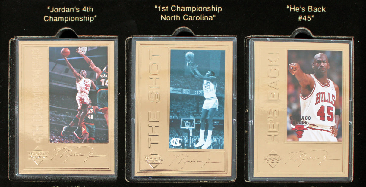 1996 Upper Deck Michael Jordan Career Collection 12 Card Set #d 10000 22 Kt Gold