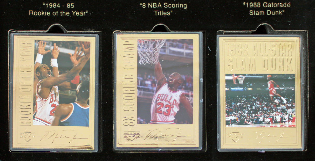 1996 Upper Deck Michael Jordan Career Collection 12 Card Set #d 10000 22 Kt Gold