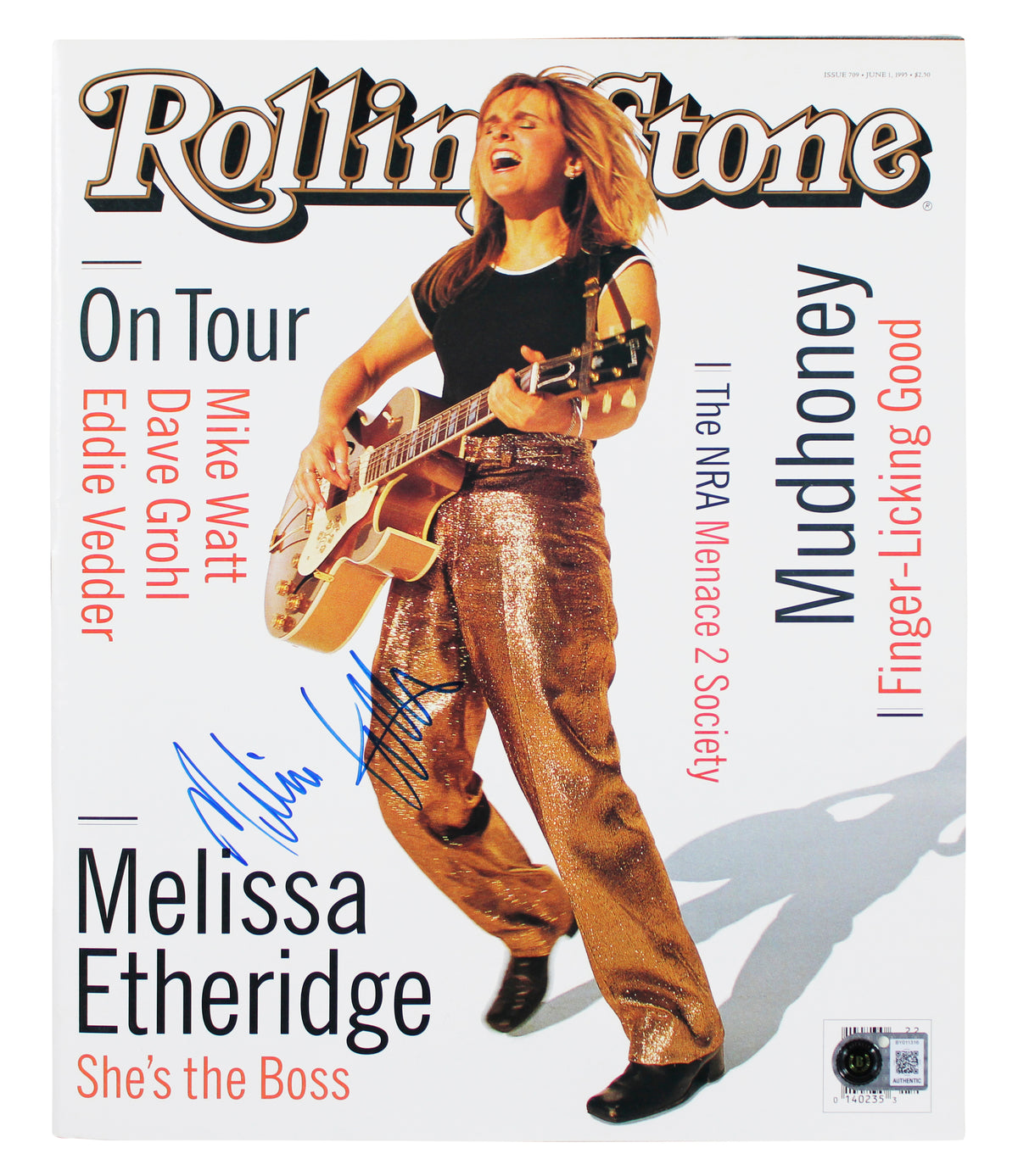 Melissa Etheridge Signed June 1, 1995 Rolling Stone Magazine BAS #BY011316