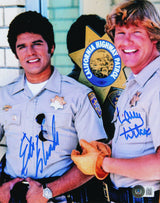 CHiPS (3) Estrada, Wilcox & Pine Authentic Signed 8x10 Photo Framed Display BAS