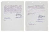 Elvis Presley Authentic 2x Signed 1958 G.I. Blues Contract PSA & JSA LOAs
