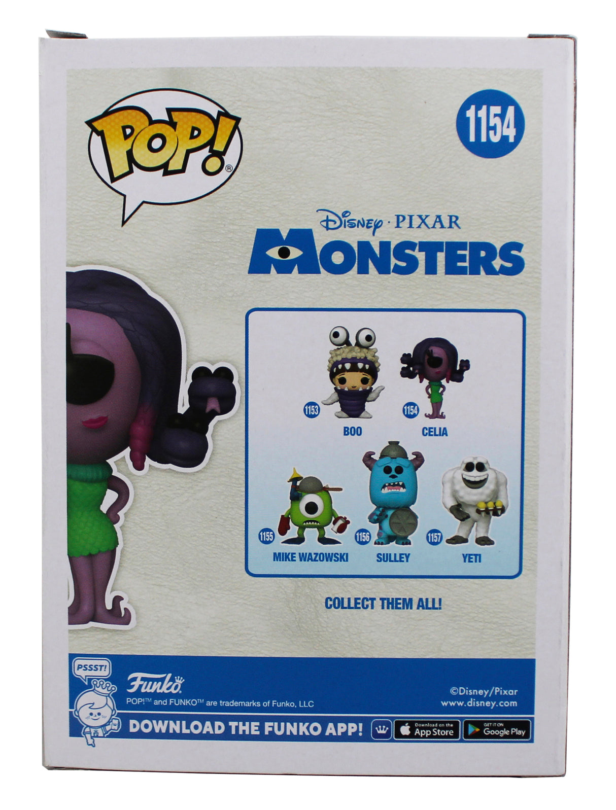 Jennifer Tilly Monsters Signed Celia #1154 Funko Pop Vinyl Figure JSA #CE80210