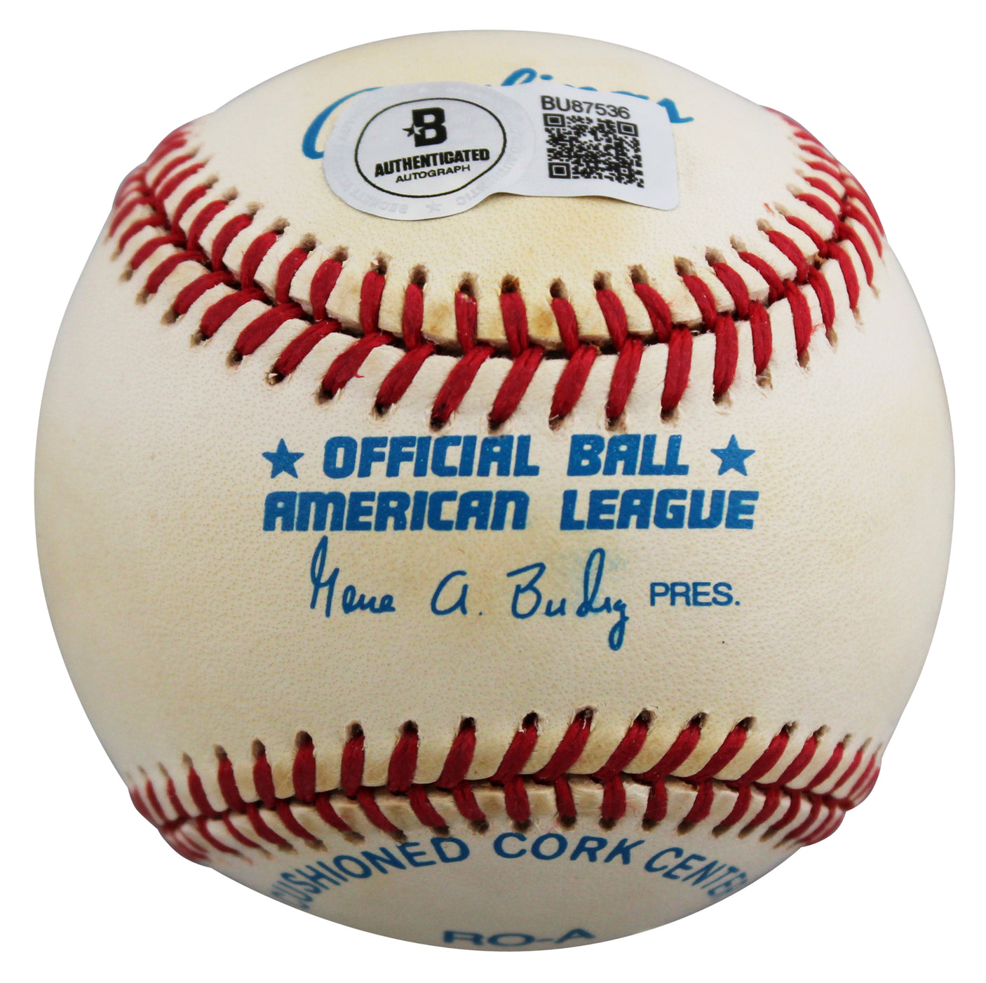 Athletics Jose Canseco "88 MVP" Signed Gene Budig OAL Baseball BAS #BU87536